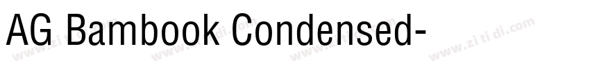 AG Bambook Condensed字体转换